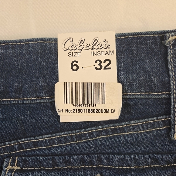Cabela's Casuals Dark Blue Flare Women's Jeans Size 6 - Picture 10 of 12